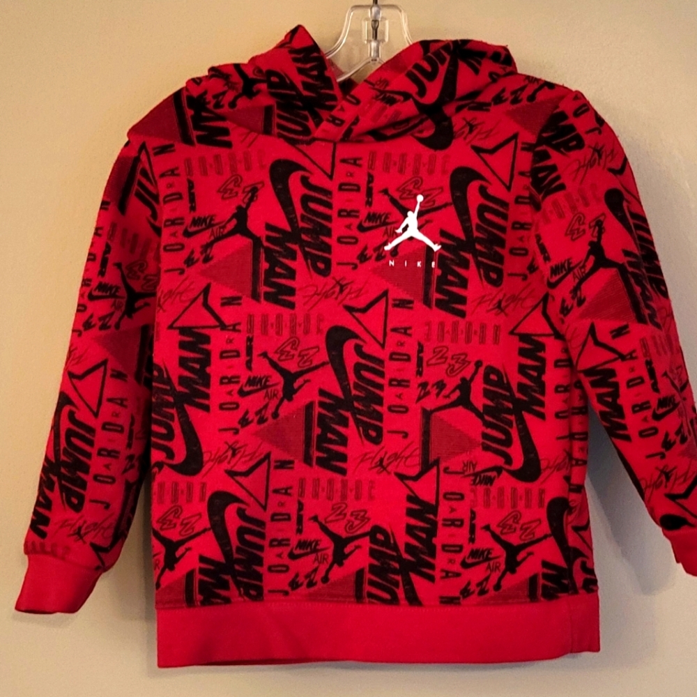 Jordan/Nike red/black pullover hoodie